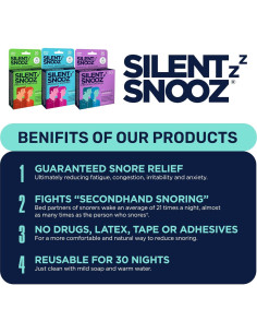 Clip Nasal Anti-Ronquidos Silent Snooz Eucalipto - Reutilizable 2