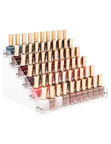 Organizador de Esmaltes de Uñas Benbilry Acrílico 6 Niveles 72 Botellas
