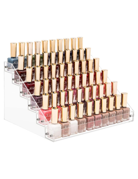 Organizador de Esmaltes de Uñas Benbilry Acrílico 6 Niveles 72 Botellas