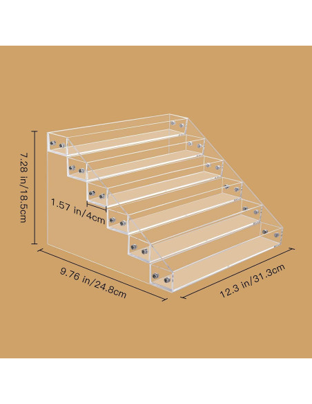 Organizador de Esmaltes de Uñas Benbilry Acrílico 6 Niveles 72 Botellas