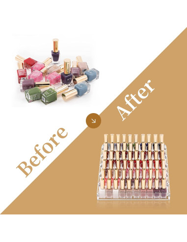 Organizador de Esmaltes de Uñas Benbilry Acrílico 6 Niveles 72 Botellas