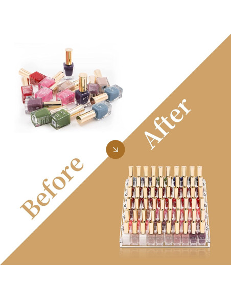 Organizador de Esmaltes de Uñas Benbilry Acrílico 6 Niveles 72 Botellas