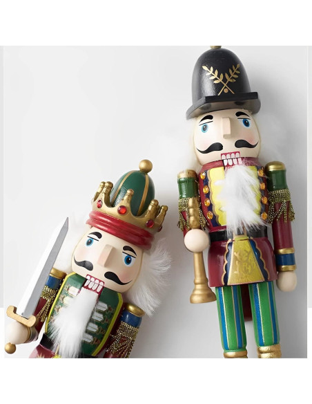 Adorno Cascanueces de Madera Trompetista 30 cm - Navidad