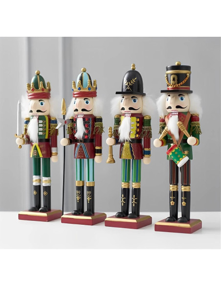 Adorno Cascanueces de Madera Trompetista 30 cm - Navidad