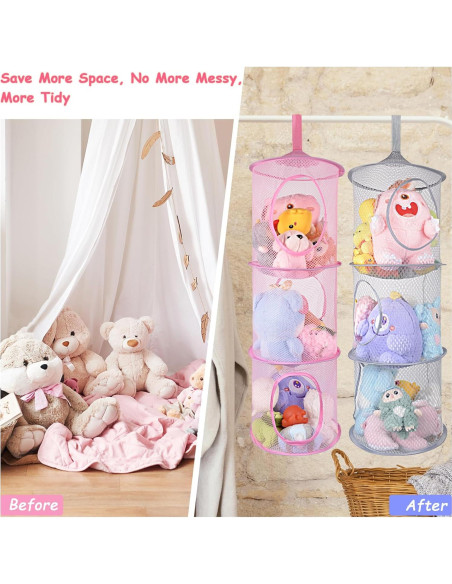 Organizador de Almacenamiento de Peluches ChezMax - 3 Niveles Plegable