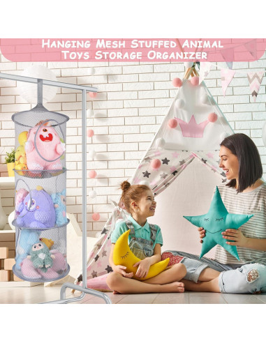 Organizador de Almacenamiento de Peluches ChezMax - 3 Niveles Plegable