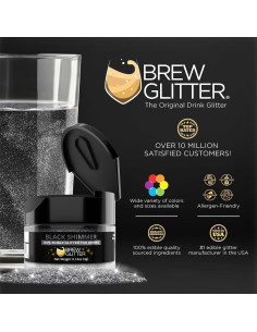 Brew Glitter Brillo Comestible Negro 4g para Bebidas 2