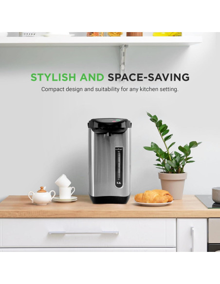 Hervidor de Agua Caliente NutriChef 3.2L Acero Inoxidable