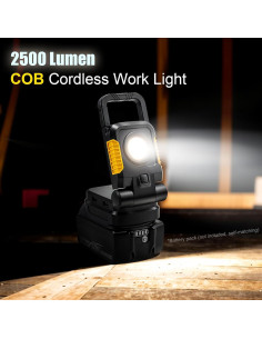 Luz de Trabajo LED COB 25W Tresda 2500 Lúmenes 18V 2