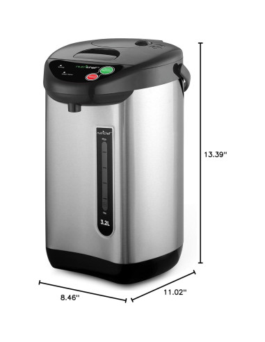 Hervidor de Agua Caliente NutriChef 3.2L Acero Inoxidable