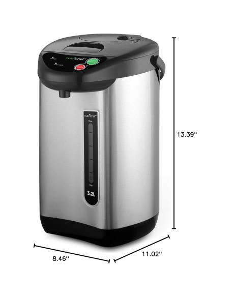 Hervidor de Agua Caliente NutriChef 3.2L Acero Inoxidable