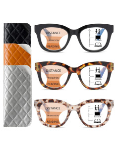 Paquete de 3 Gafas de Lectura Progresivas ZXYOO Anti-Luz Azul