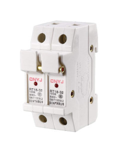 Soporte de Fusible 2 Polos uxcell RT18-32 10x38mm DIN