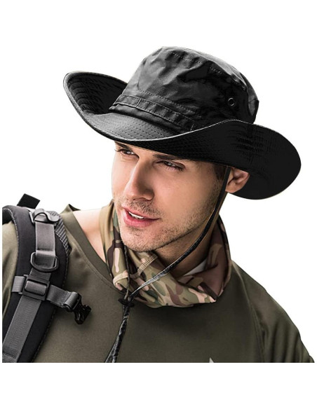 Sombrero de Sol Plegable UPF 50+ Verde Ejército para Hombre y Mujer