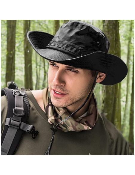 Sombrero de Sol Plegable UPF 50+ Verde Ejército para Hombre y Mujer