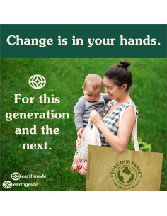 Bolsa de Compras Reutilizable Grande de Papel Sostenible 2