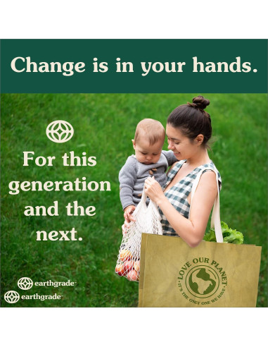 Bolsa de Compras Reutilizable Grande de Papel Sostenible