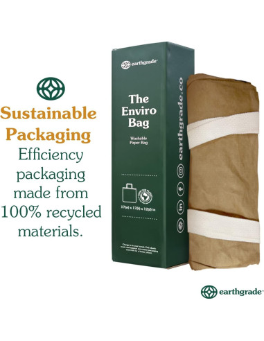 Bolsa de Compras Reutilizable Grande de Papel Sostenible