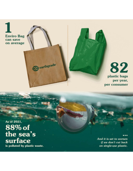 Bolsa de Compras Reutilizable Grande de Papel Sostenible