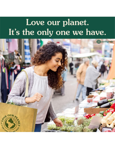 Bolsa de Compras Reutilizable Grande de Papel Sostenible