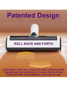 Removedor de Pelo de Mascotas Ownpets, Rodillo Reutilizable 19.5cm 2
