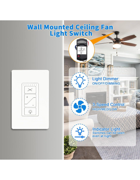 Kit de Control Remoto Universal Humpptom para Ventilador de Techo