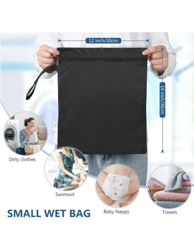 OTraki 2 Piezas Bolsa Húmeda y Seca 30x36 cm Impermeable