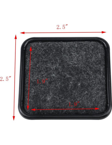 Deslizadores de Muebles Geesatis 8 Pcs Cuadrados 4.8x4.8 cm