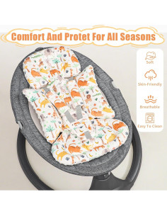 Inserto para Asiento de Auto Bebé HNHUAMING Suave y Reversible 2