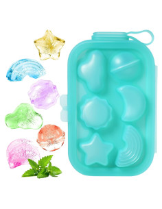 Juego de Moldes de Hielo de Silicona Shemakes 6 Piezas