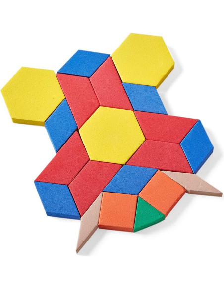 Bloques de Patrón de Espuma hand2mind - Juego de 100 Formas 3D