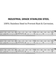 Regla Recta de Acero Inoxidable ZZTX 15 cm - 1 Unidad 2
