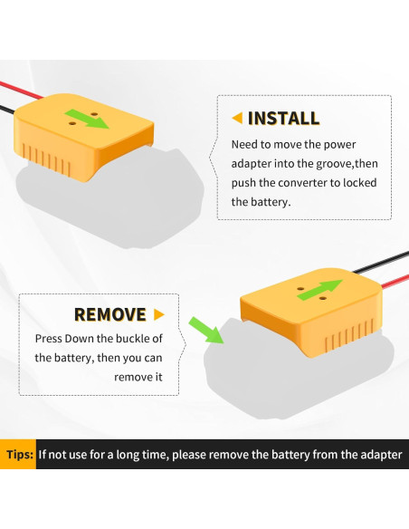 Adaptador de Batería Kzreect 20V con Interruptor y Protección