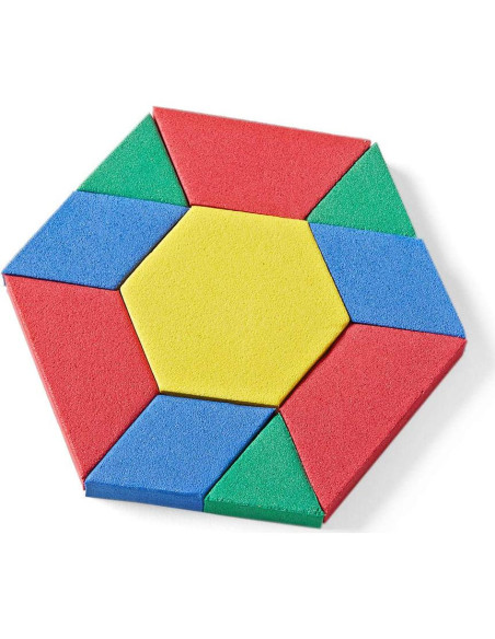 Bloques de Patrón de Espuma hand2mind - Juego de 100 Formas 3D