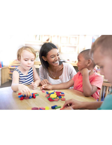 Bloques de Patrón de Espuma hand2mind - Juego de 100 Formas 3D