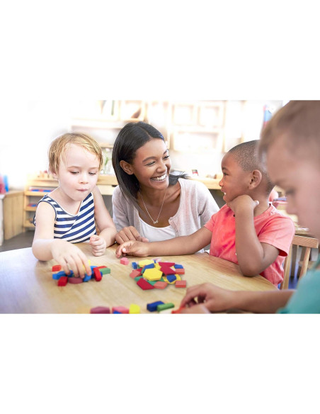 Bloques de Patrón de Espuma hand2mind - Juego de 100 Formas 3D