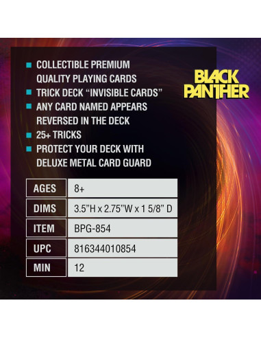 Baraja Mágica Black Panther Fantasma con Estuche Protector