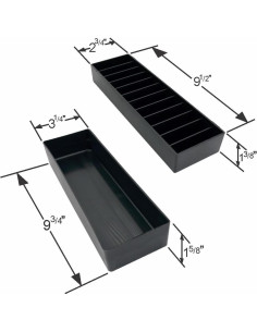 Organizador de Cuchillas Anchas Laube - Caddy Profesional 12 Ranuras - Negro 2