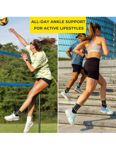 Bracoo Faja de Compresión para Tobillo FS60 Unisex Negro