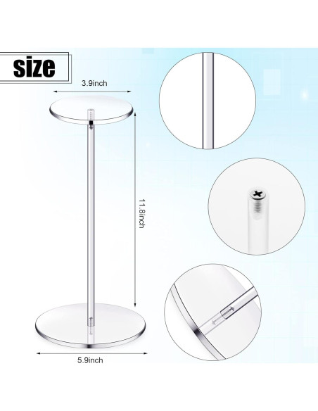 Soportes Acrílicos para Sombreros Chunful - Juego de 4 - 30 cm