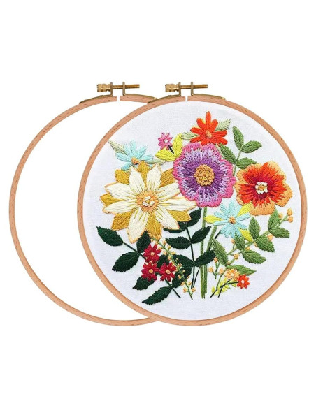 Aros de Bordado de Madera de Haya 5 Pulgadas - 2 Piezas