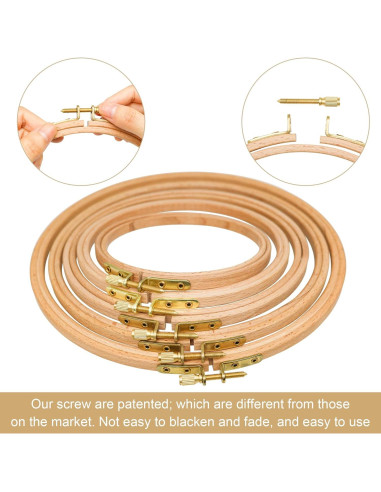 Aros de Bordado de Madera de Haya 5 Pulgadas - 2 Piezas