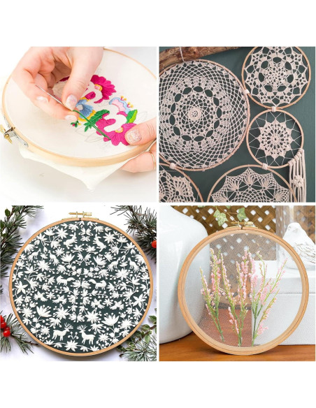 Aros de Bordado de Madera de Haya 5 Pulgadas - 2 Piezas