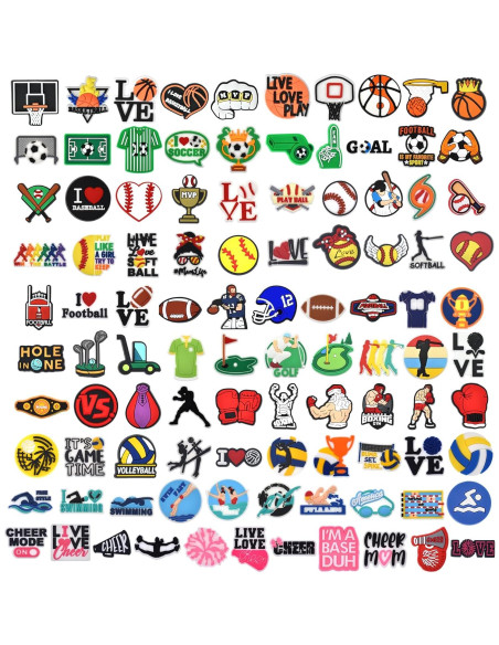 Adornos de Lápiz Deportivo XHAOYEAHX 100PCS Silicona