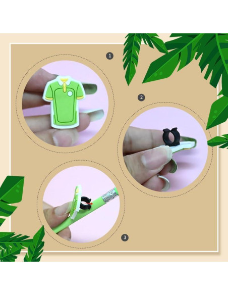 Adornos de Lápiz Deportivo XHAOYEAHX 100PCS Silicona