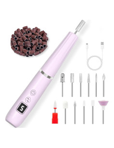 Lima de Uñas Eléctrica AOMEES Portátil 12 en 1 Lavanda