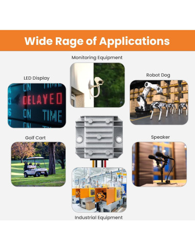 Convertidor Buck 12V 5A YBBOTT 60W DC 9-32V a 12V