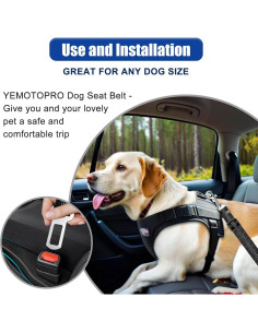 Cinturón de Seguridad para Perros Yemotopro Universal 2 Pack 2