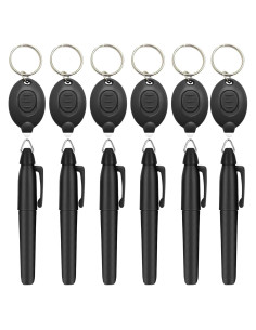 Juego de Linternas LED de Llavero y Marcadores Negros 12PCS