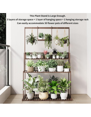 Estante Colgante de Plantas COPREE 3 Niveles Escalera 95x45x146cm